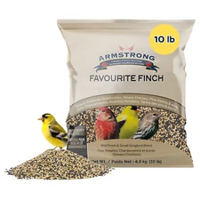 Armstrong Wild Bird Food Favourite Finch Bird Seed Blend For Finches, 10lbs