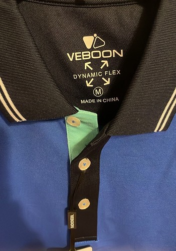 Color Block Polo Moisture Wicking 21” P2P 28” Length Men’s Medium Orig $37 - Picture 2 of 4