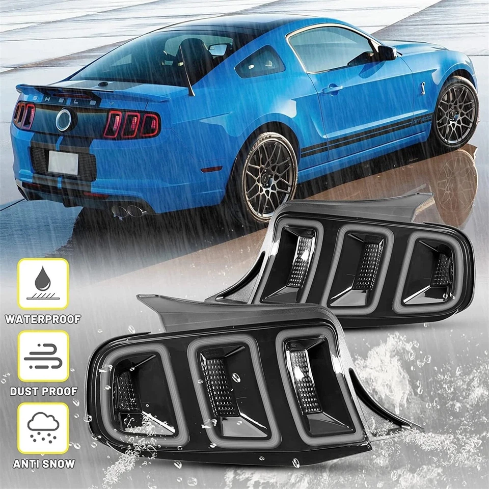 Luces traseras LED transparentes para Ford Mustang 2010-2014 estilo europeo con señales secuenciales Foto 4 de 4