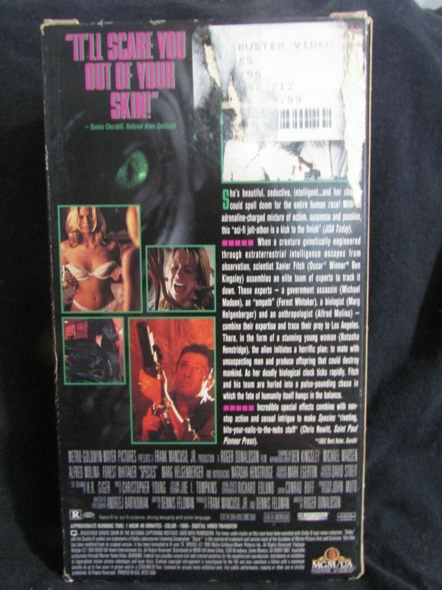 Species VHS 1995 Horror Sci-fi Classic Alfred Molina Forest