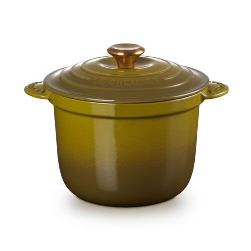 Le Creuset Cocotte Every Rice Pot 3qt 20 cm Olive Gold Knob with Inner Lid