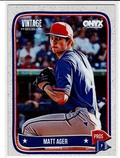 Matt Ager 2024 Onyx Vintage Baseball Card