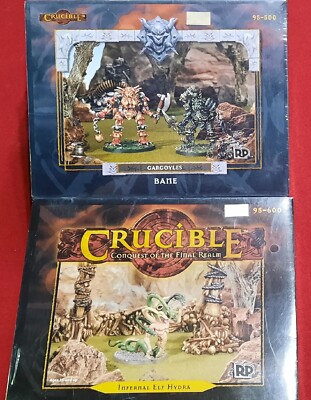 Ral Partha Crucible Infernal Elf Hydra 95-600 Bane Gargoyles 95-500 Box Sets
