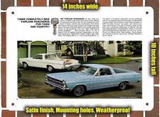 Metal Sign - 1967 Ford Fairlane Ranchero Sign Variant 2 Metal Sign - 1967 Ford Fairlane Ranchero Sign Variant 2