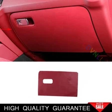 For Porsche Panamera 2017-2021 Red Leather Co-Pilot Glove Boxes Handle Trim 1PCS