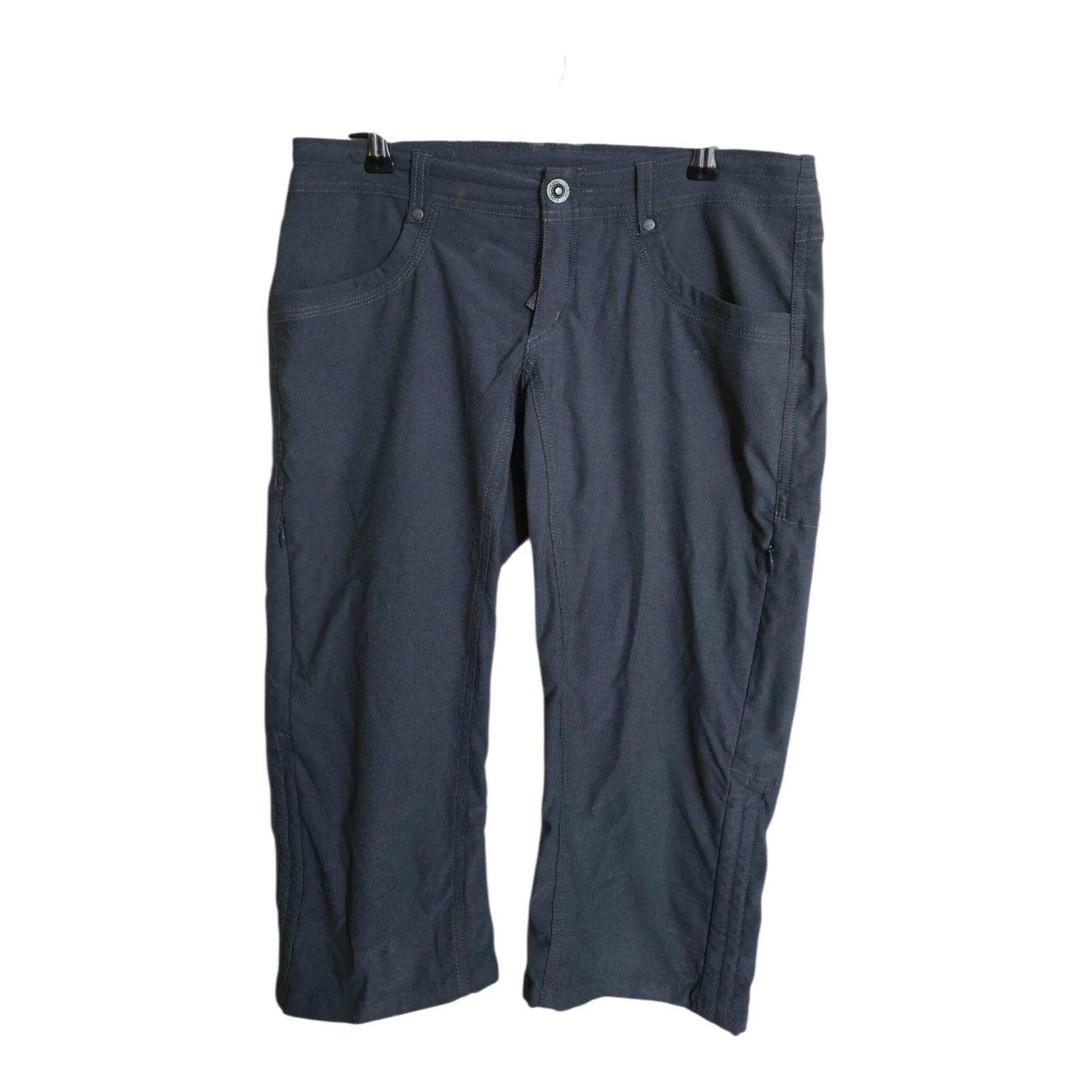 Kuhl Pants Womens 4 Gray Capri Cropped Outdoor Hiking Style 6236 Nylon Polyester