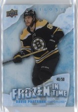 2022-23 Upper Deck Trilogy Frozen in Time Blue Frost 40/50 David Pastrnak 0c3