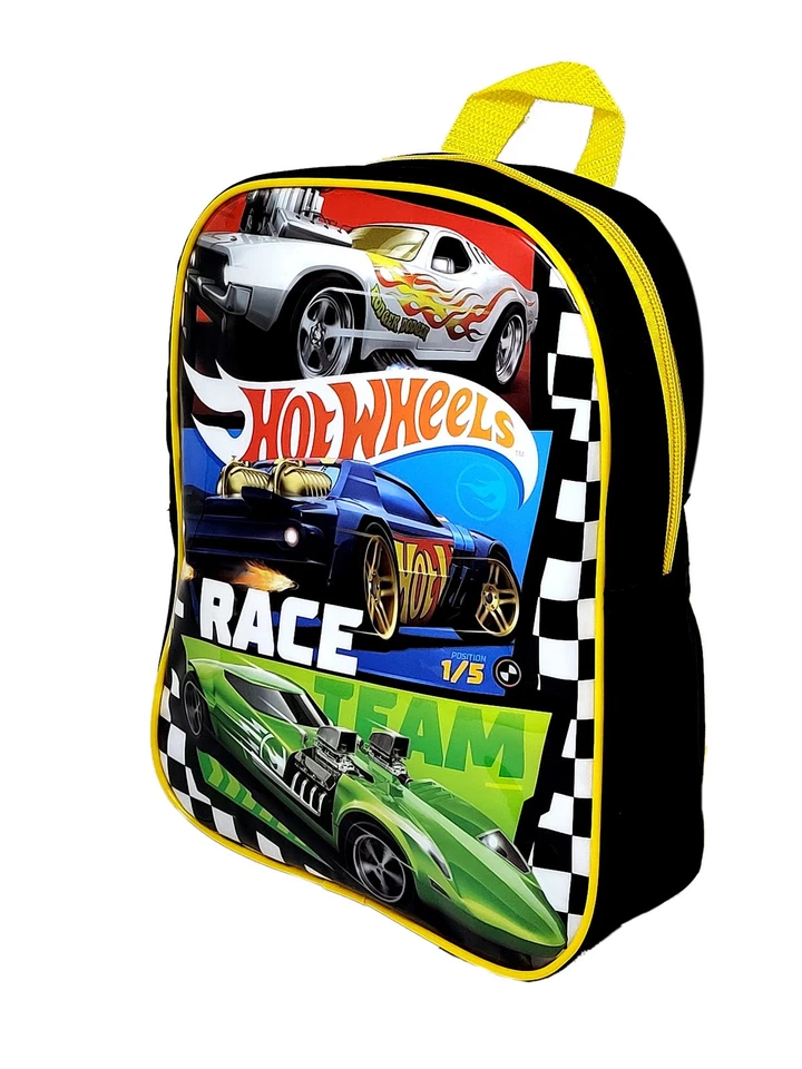 Mochila Hot Wheels 11" Pequeña Mini Carrera Niños Pequeños Negro Azul Verde Foto 3 de 4