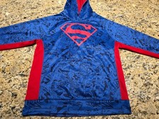 Nice Shape SUPERMAN LOGO Themed Hooded Sweatshirt  YOUTH XX Large SIZE 20 