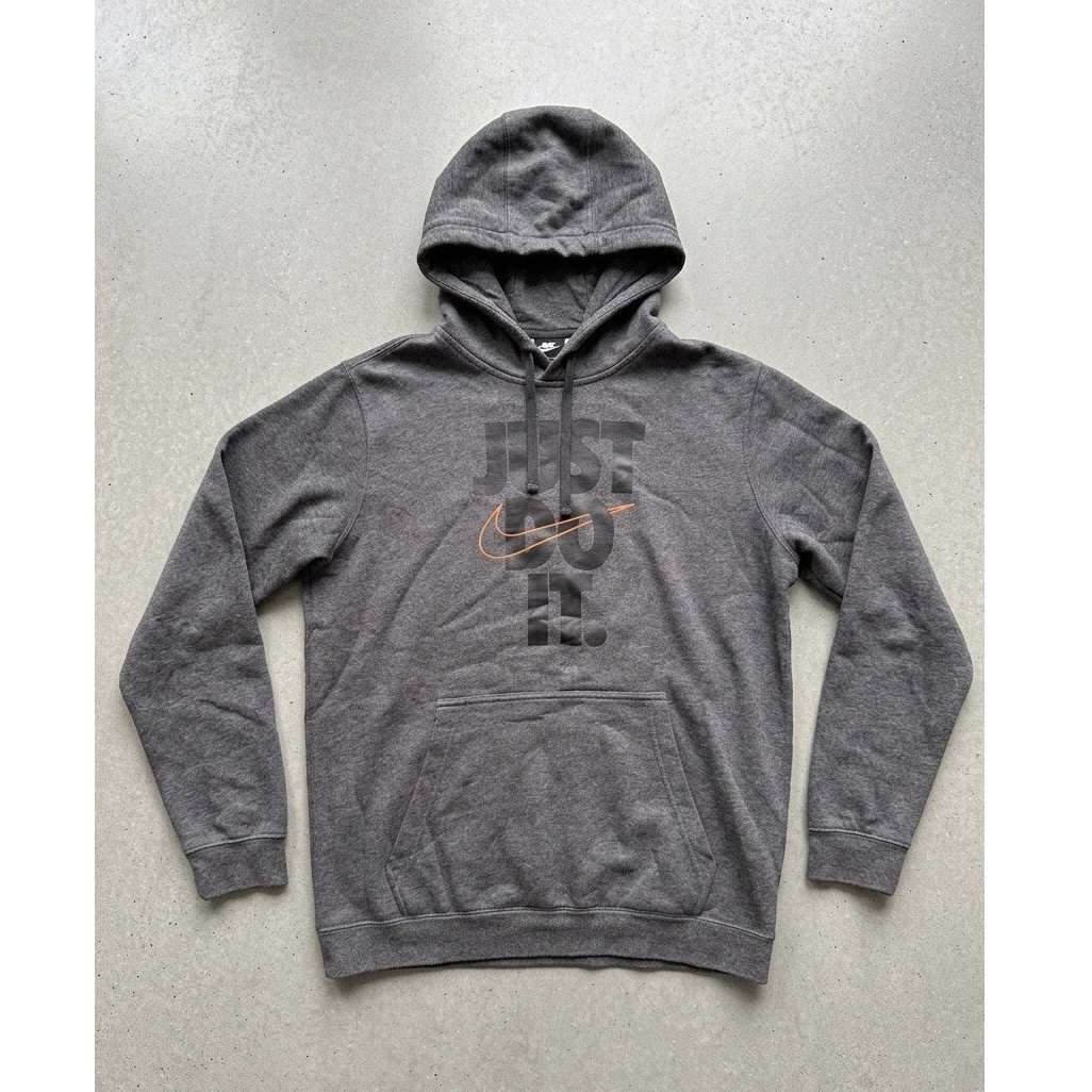 Nike Just Do It Gray Pullover Hoodie Men’s Size Medium