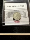 1929  Coin Mart Graded Canadian Ten ¢10 Cent**VG-8**