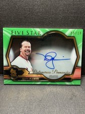 Mark McGwire Auto 2021 Topps Five Star Pentamerous Penmanship Green /10 On Card