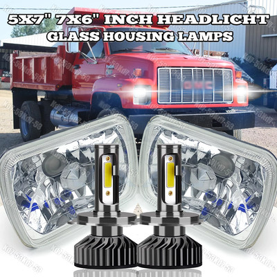 New DOT Fit GMC Safari C6500 C7500 Topkick 7x6'' Inch LED Headlights Hi/Lo Beam