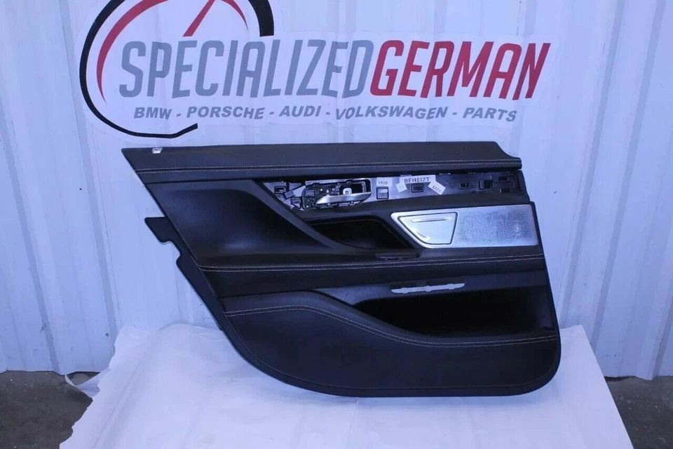 2019 BMW Alpina B7 G12 Rear Left Driver Side Interior Door Panel Black OEM Used Foto 2 de 4