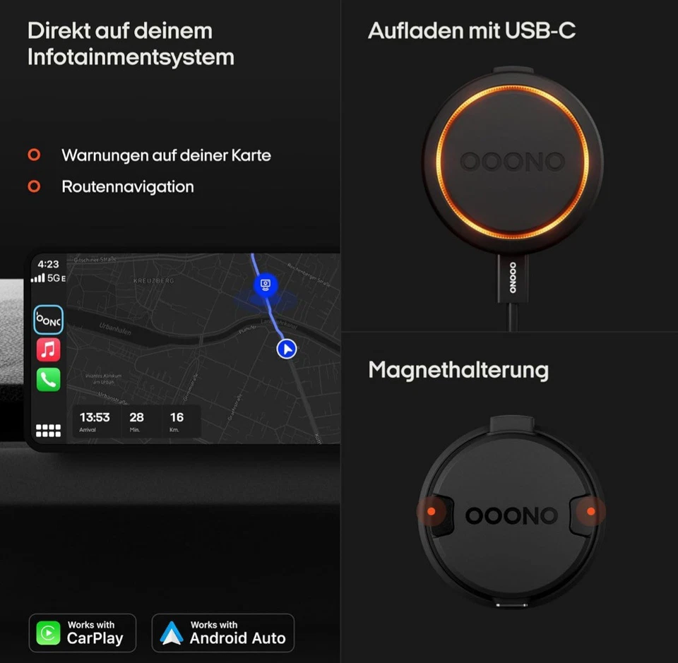 OOONO CO-Driver NO2 [NEUES Modell 2024] -Warnt vor Blitzern & Gefahren - Bild 3 von 4