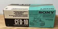 Sony CFD-10 CD Player Radio Portable Stereo Boom Box Cassette Not Working 