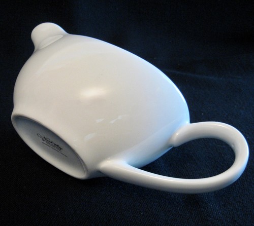 FITZ & FLOYD Nevaeh White Everyday Bone China Gravy Boat FF - Foto 3 di 8