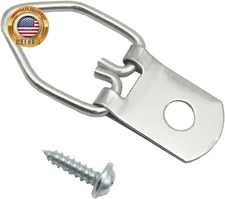 100 Pack Small D-Ring Steel Picture Hangers with Screws Picture Frames Picture H