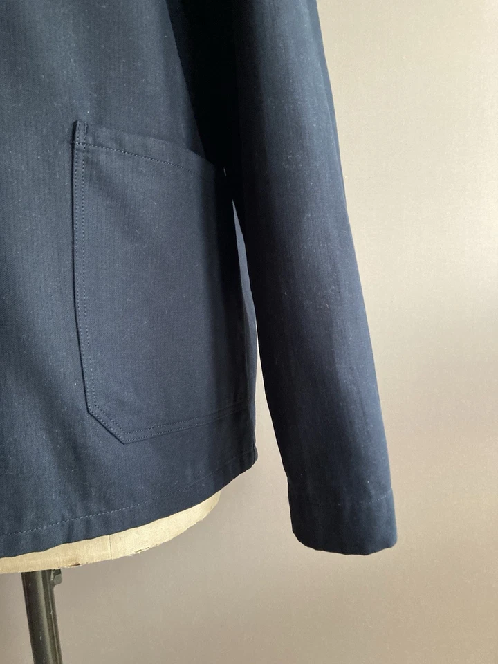 APC Chore Jacket Mens Size XXL Dark Navy Utility Worker Cotton  - Image 4 of 4