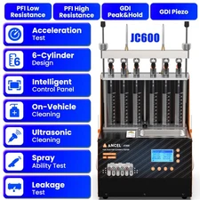 ANCEL JC600 6-Cylinder GDI Piezo Ultrasonic Fuel Injector Cleaner Test Cleaning