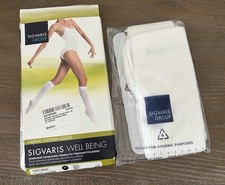 Sigvaris Well Being Compression Socks Knee CT WHITE Size B 15-20 146CB00