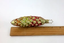 Rare! Germany Star Cap Merck Inge Glas OWC Glass Ornament Glitter Pine Cone