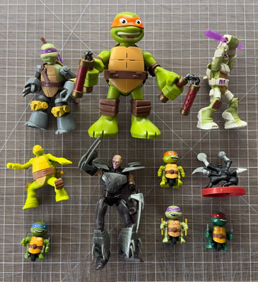 TMNT Teenage Mutant Ninja Turtles Toys 10 Misc. Action Figures Lot Various