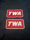 TWA Logo set of two Large Cloth Sew On Patches ( 6"1/2"x 3'1/2")  — photo 1