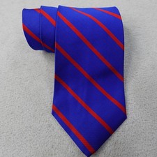 Brooks Brothers Makers Tie Blue Red Repp Silk Mens Necktie Luxury USA Preppy