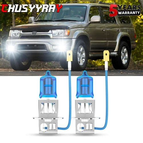 H3 Halogen 12V 55W Super Bright Upgrade Headlight Bulb - Pack of 2