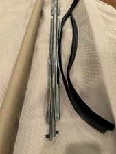 JAGUAR XJS OUTER DOOR GLASS WINDOW SEALS & Chrome FITS XJS