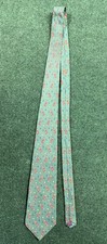 Vintage Tommy Hilfiger Green Men's Tie Italian Silk Golf Made In USA