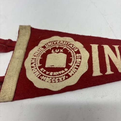 Vintage 30’s Indiana University Mini Pennant Rex Indianensis Universitatis LUX - Picture 2 of 6