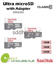 SanDisk 16GB 32GB 64GB Micro SD HC Memory Card Class 10 TF Flash SDHC w/ Adapter