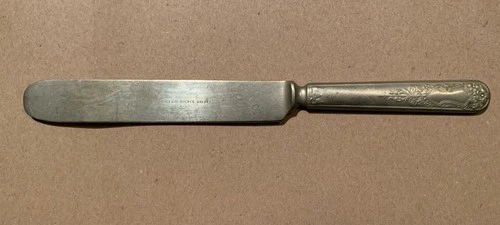 Vintage Antique Rogers Nickel Silver Flatware 9” Dinner Knife