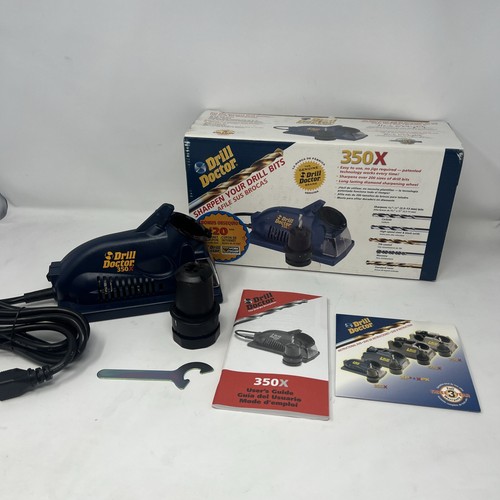 Drill Doctor 350X Affilapunte con manuale, portapunte, chiave e scatola. Usato pochissimo