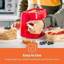 2200W 1.7L Electric Kettle & 650W 2 Slice Bread Toaster Kitchen Combo Set Red