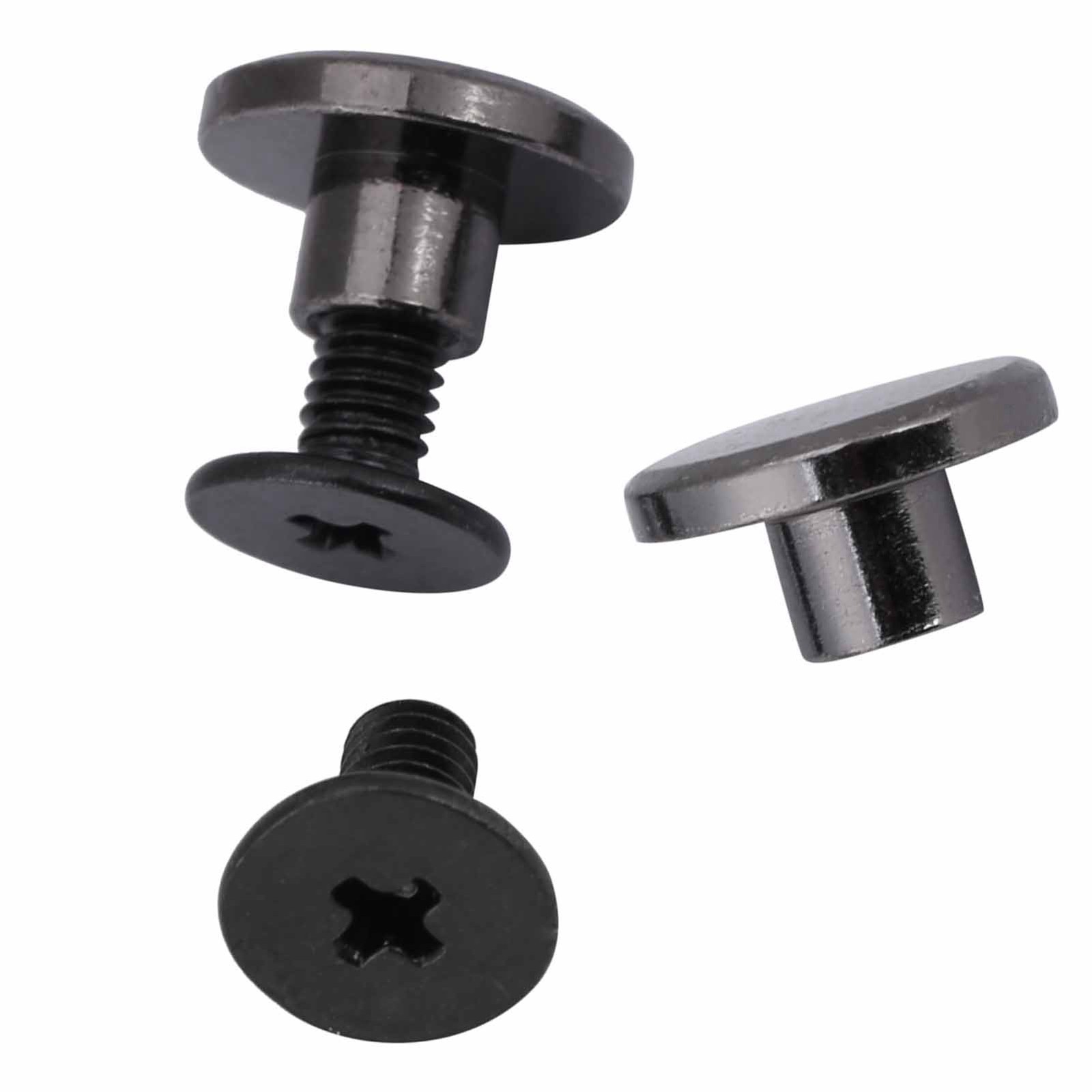 20 Sets Brass Rivet Durable Screws For Leather Craft Black 5mm 8mm