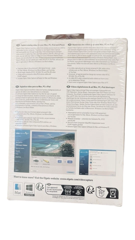 Elgato Video Capture - Digitize Video for Mac, PC or iPad (USB 2.0) - NEW - Image 2 of 4