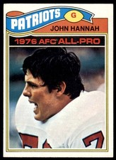 1977 Topps John Hannah New England Patriots #460 EX-EXMT