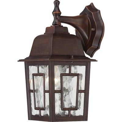 Nuvo Lighting Banyan 1 Light 12'' Outdoor Wall, Clear Water Glass - 60-3485