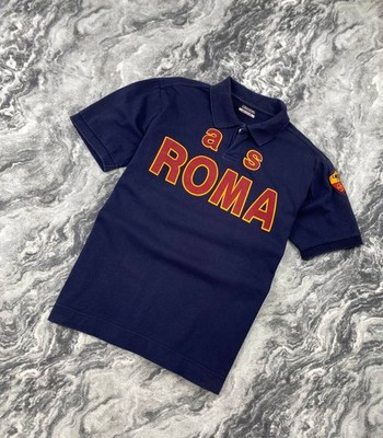 Vintage Kappa AS Roma Football Soccer Polo Shirt Men Size M Blue