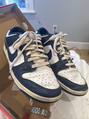 Size 8.5 - Nike Dunk Low Velarian Blue/White Beaters