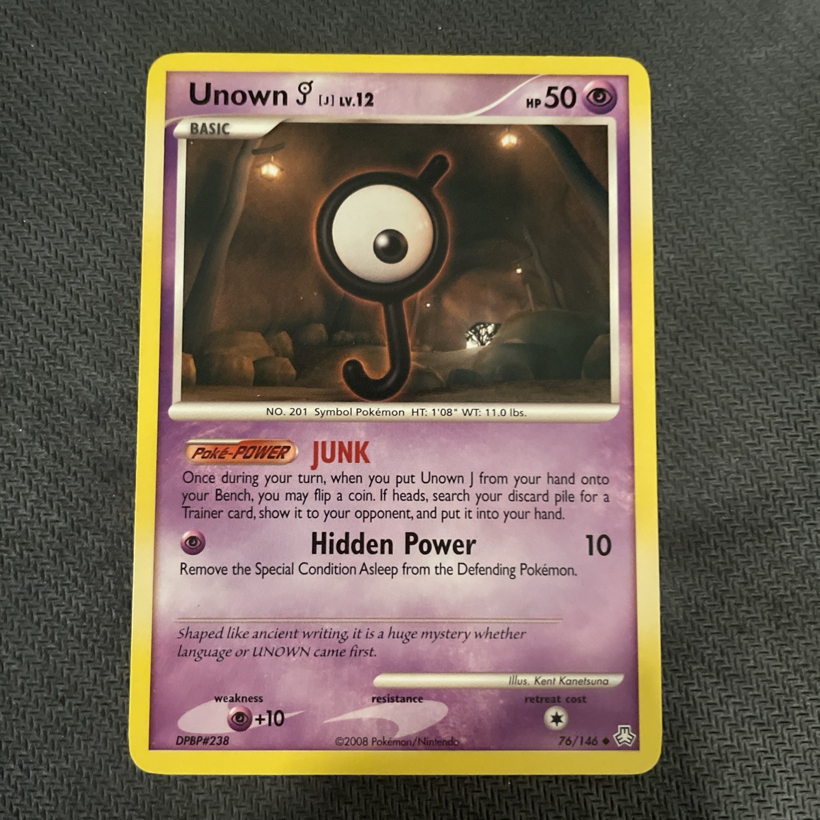Unown J 76/146 Pokemon Legends Awakened Uncommon 2008 LP