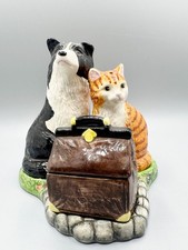 VINTAGE JAMES HERRIOT COUNTRY K&Uuml;CHE KRUZIFIX SET - BORDER FINE ARTS - HUND & KATZE