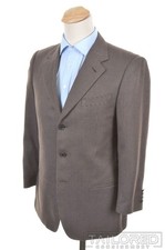 ARMANI COLLEZIONI Solid Brown Silk Cashmere Blazer Sport Coat Jacket - 40 R
