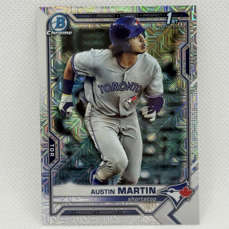 2021 Bowman - Austin Martin 1st Mega Mojo Refractor #BCP-87 Blue Jays | Twins RC