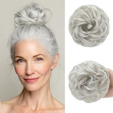 Small Messy Bun Hair Pieces for Women Synthetic Curly Mini Scrunchies Hairpiece