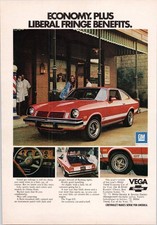Chevrolet Vega GT 1974 Original Vintage Print Ad Red Economy Car