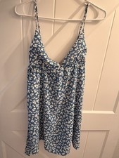 Princess polly Blue Floral Spaghetti Strap Dress Size 6
